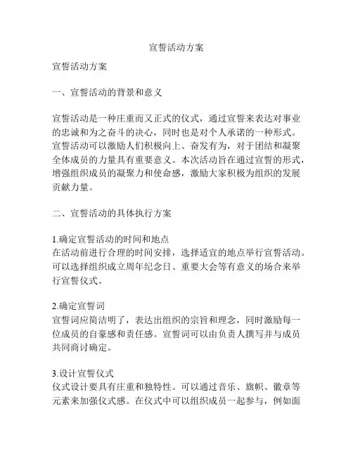 宣誓活动方案