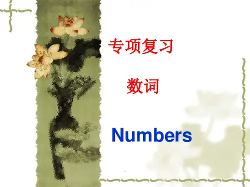 英语数词的各种表示方法