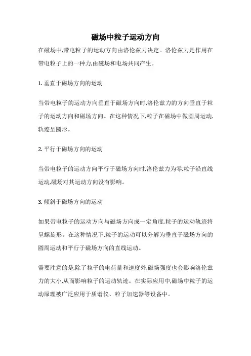 磁场中粒子运动方向