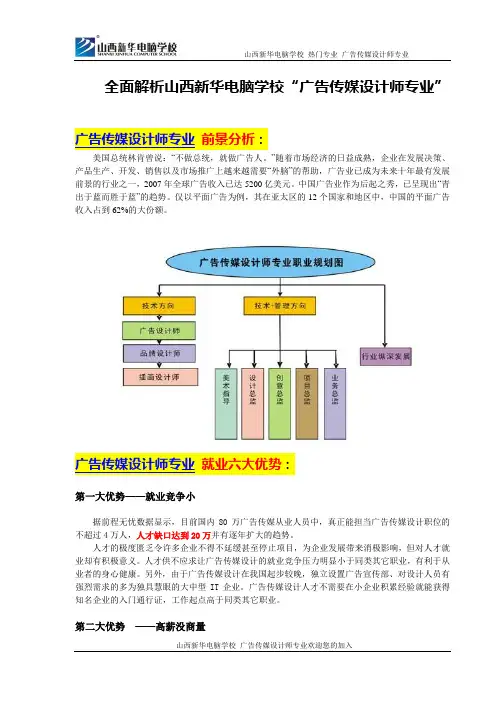 全面解析山西新华电脑学校“广告传媒设计师专业”