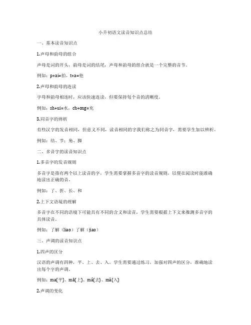 小升初语文读音知识点总结