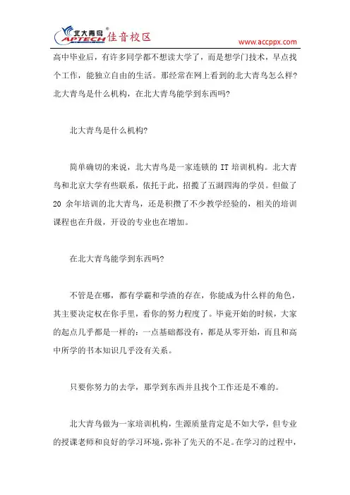 北大青鸟是什么机构？