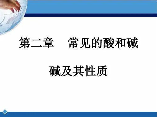 鲁教版九年级下册化学  碱及其性质 课件