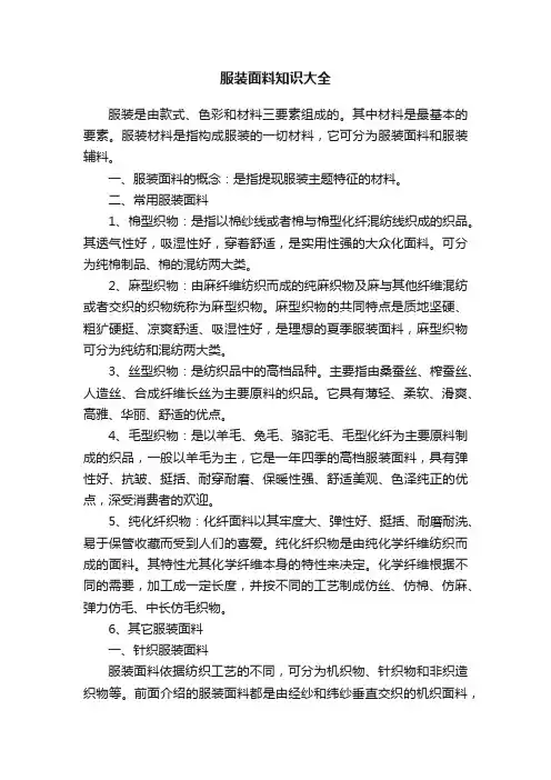 服装面料知识大全