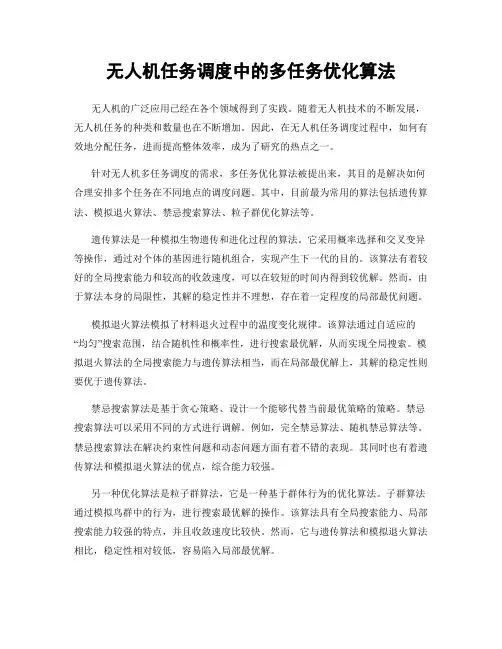 无人机任务调度中的多任务优化算法