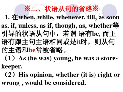 免费高中英语语法省略课件