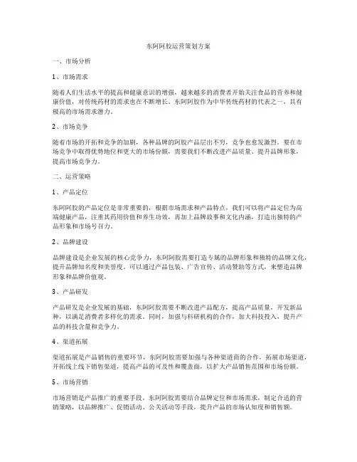 东阿阿胶运营策划方案