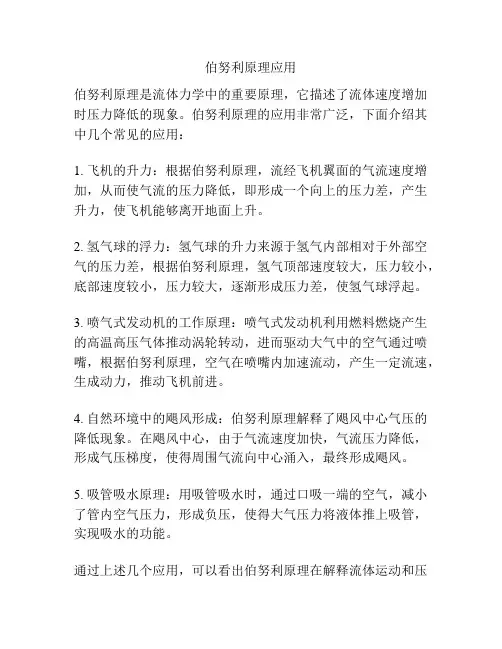 伯努利原理应用