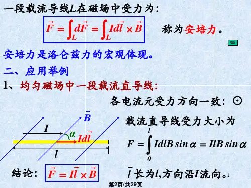 磁场对电流的作用磁矩分解
