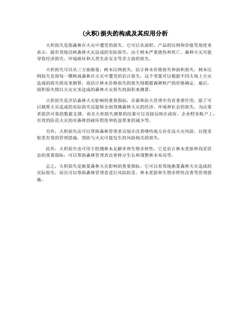 (火积)损失的构成及其应用分析