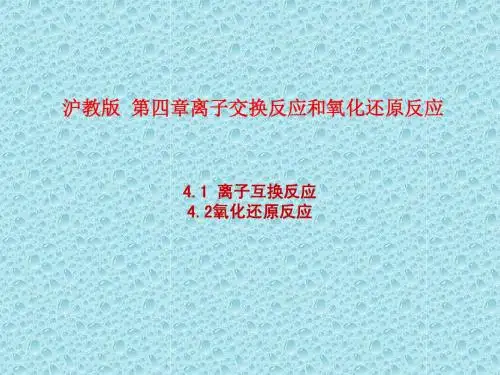 第四章_离子互换反应和氧化还原反应