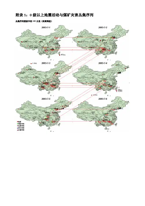 煤矿灾害与全部地震的时空分布
