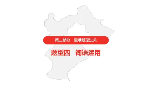 人教版初中英语中考 重难题型过关四 词语运用