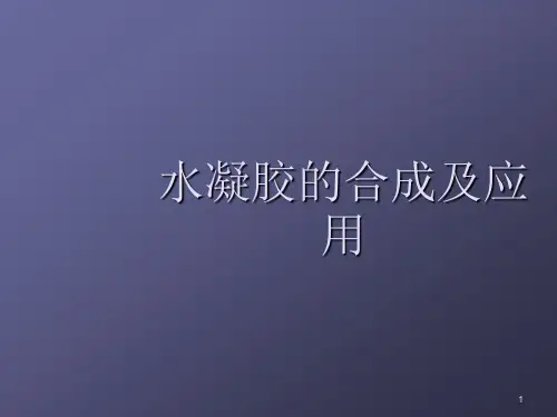 水凝胶的合成及应用ppt课件