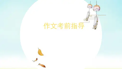 中考语文专题复习：作文考前指导