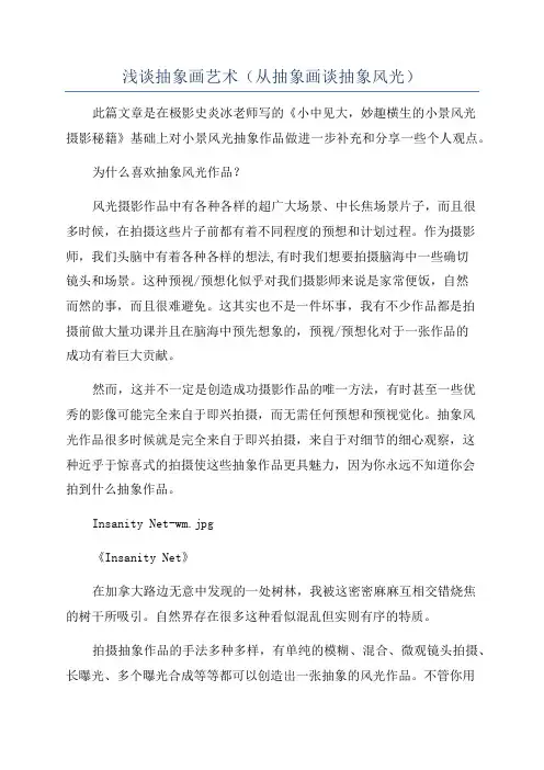 浅谈抽象画艺术(从抽象画谈抽象风光)