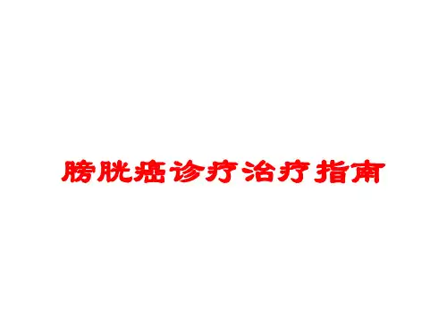 膀胱癌诊疗治疗指南培训课件