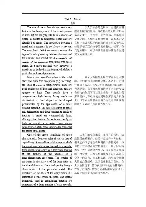 机械设计制造与自动化专业英语翻译