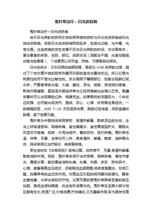鬼针草治疗—日光皮肤病