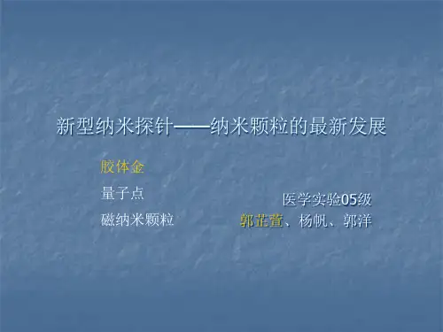 新型纳米探针——纳米颗粒的最新发展-PowerPoint