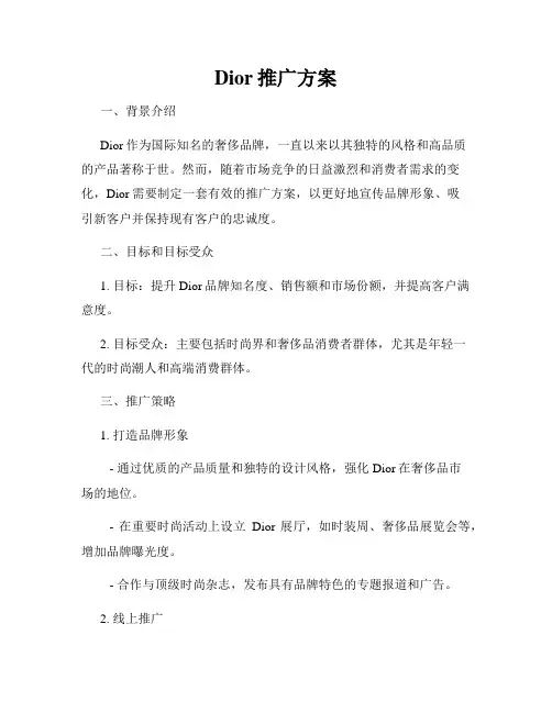 Dior推广方案