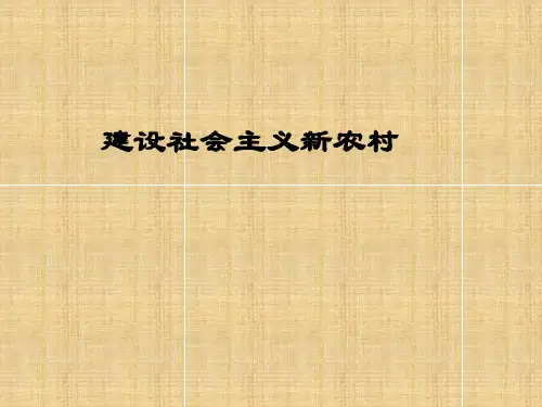 新农村建设PPT课件