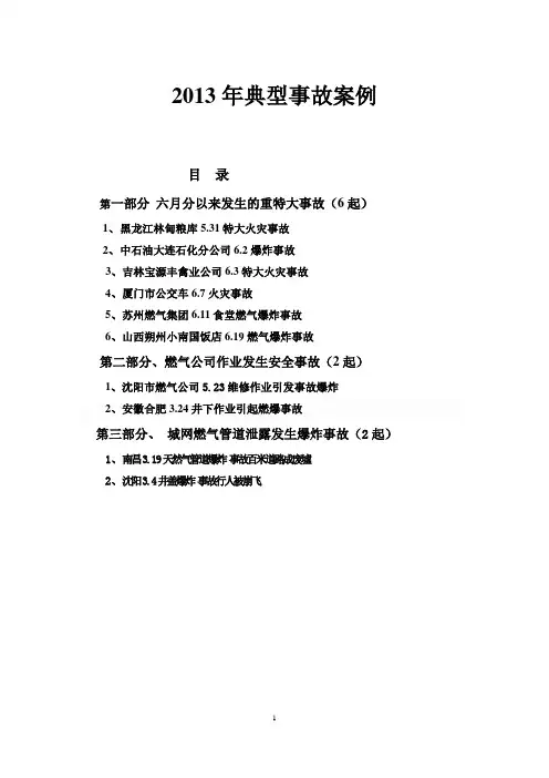 2013年 典型事故案例