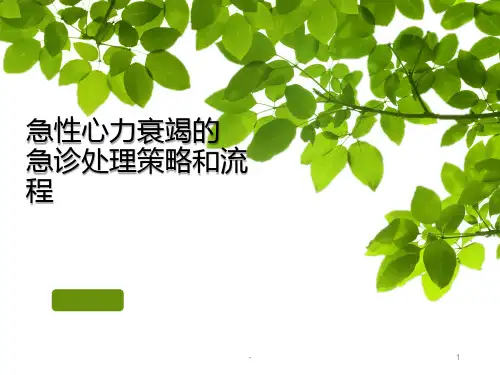 急性心力衰竭的急诊处理策略和流程PPT课件