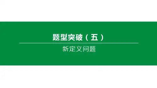 北京中考数学二轮复习课件 题型突破05 新定义问题