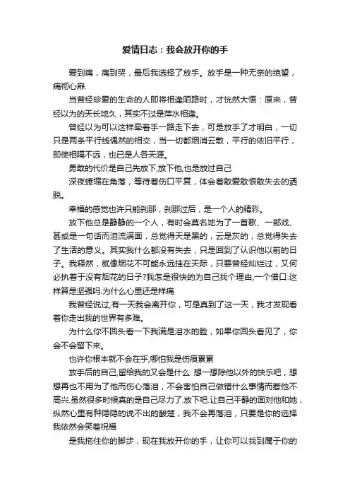 爱情日志：我会放开你的手