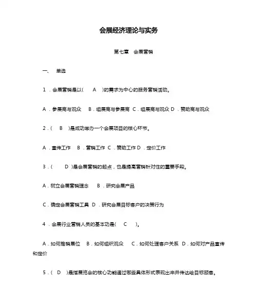 会展经济理论与实务(7)