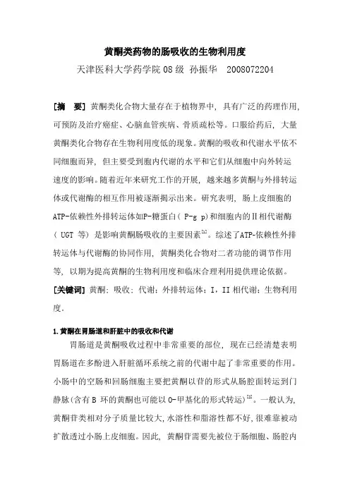 黄酮肠吸收生物利用度材料