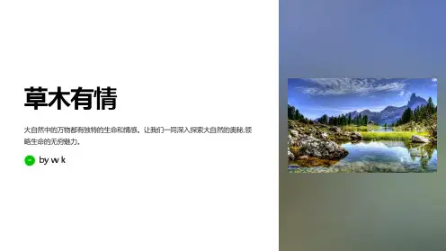 草木有情主题班会PPT课件