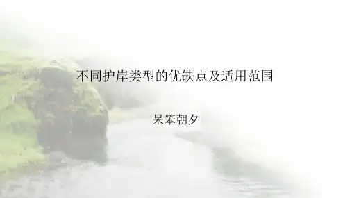 不同护岸类型的优缺点及适用范围