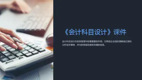 《会计科目设计》课件