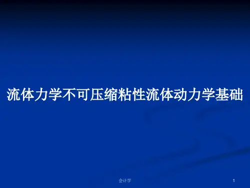 流体力学不可压缩粘性流体动力学基础PPT学习教案