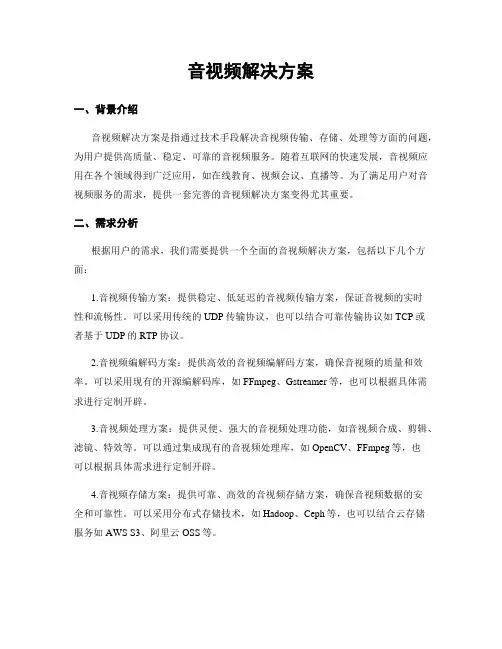 音视频解决方案