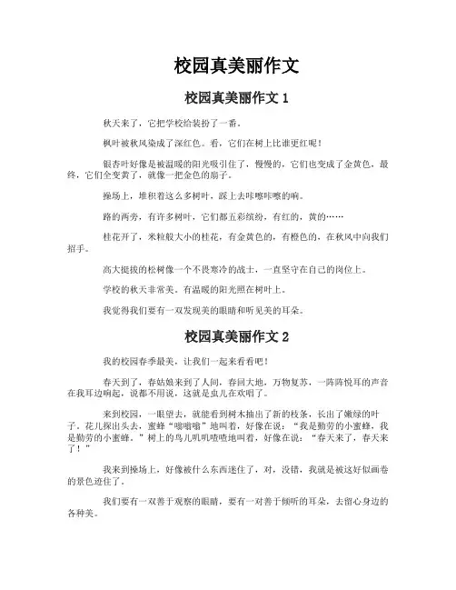 校园真美丽作文