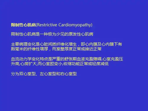 心脏超声课件：限制性心肌病