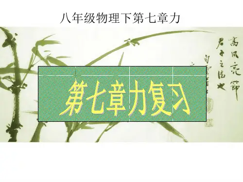 人教版八年级物理下第七章力复习课件(共48张PPT)