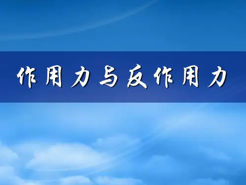 高中物理 36《作用力与反作用力》课件 粤教必修1