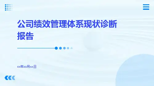 公司绩效管理体系现状诊断报告