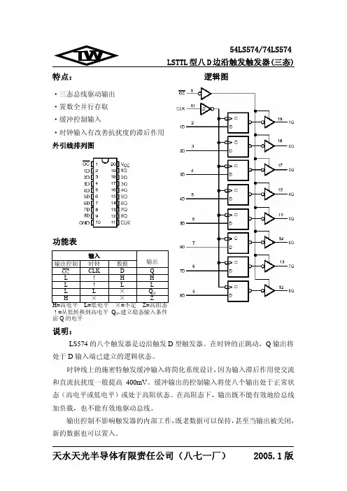74ls574芯片中文使用手册说明书