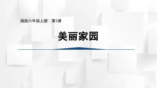 湘美版六年级美术上册 《美丽家园》(课件)