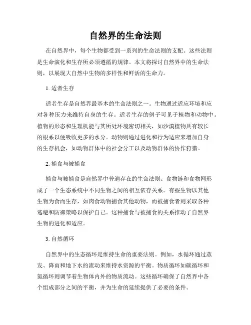自然界的生命法则