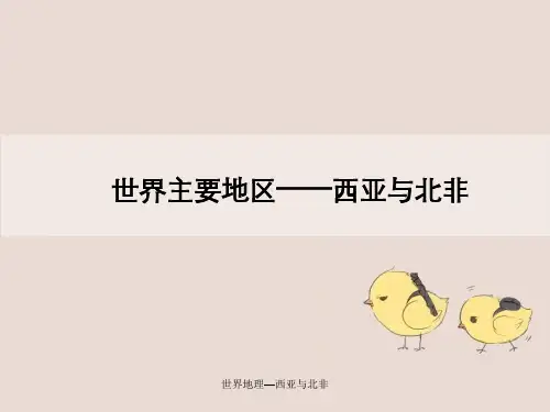 世界地理—西亚与北非