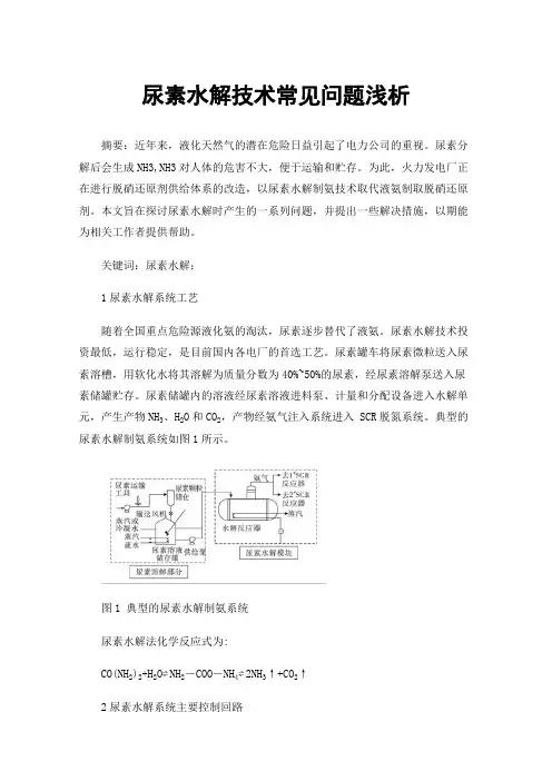 尿素水解技术常见问题浅析