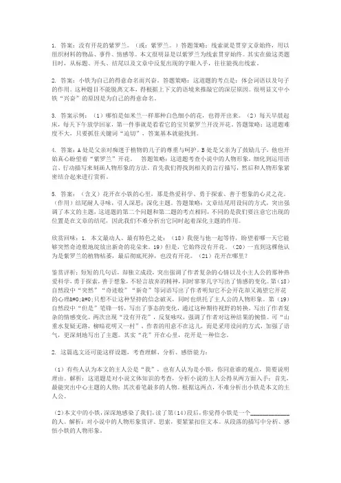 没有开花的紫罗兰