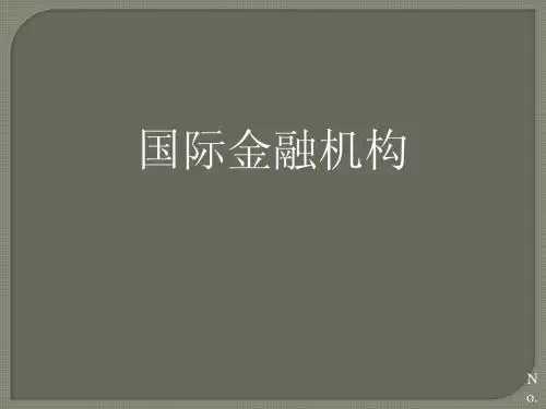 金融货币银行学—国际金融机构