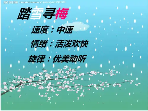 《踏雪寻梅》 幻灯片